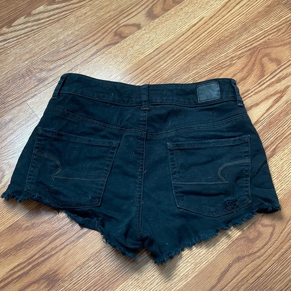 Black Denim Jean Shorts - Picture 2 of 4